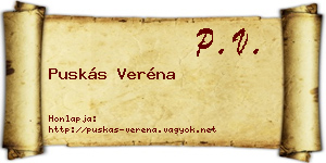 Puskás Veréna névjegykártya