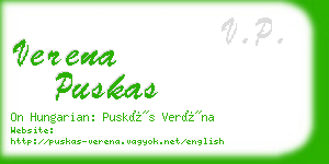 verena puskas business card